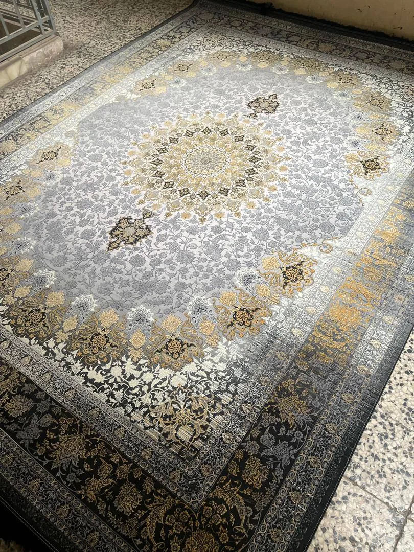 فرش 1200 شانه برجسته نقشه وینتیج کد 1497a از نمای نزدیک
