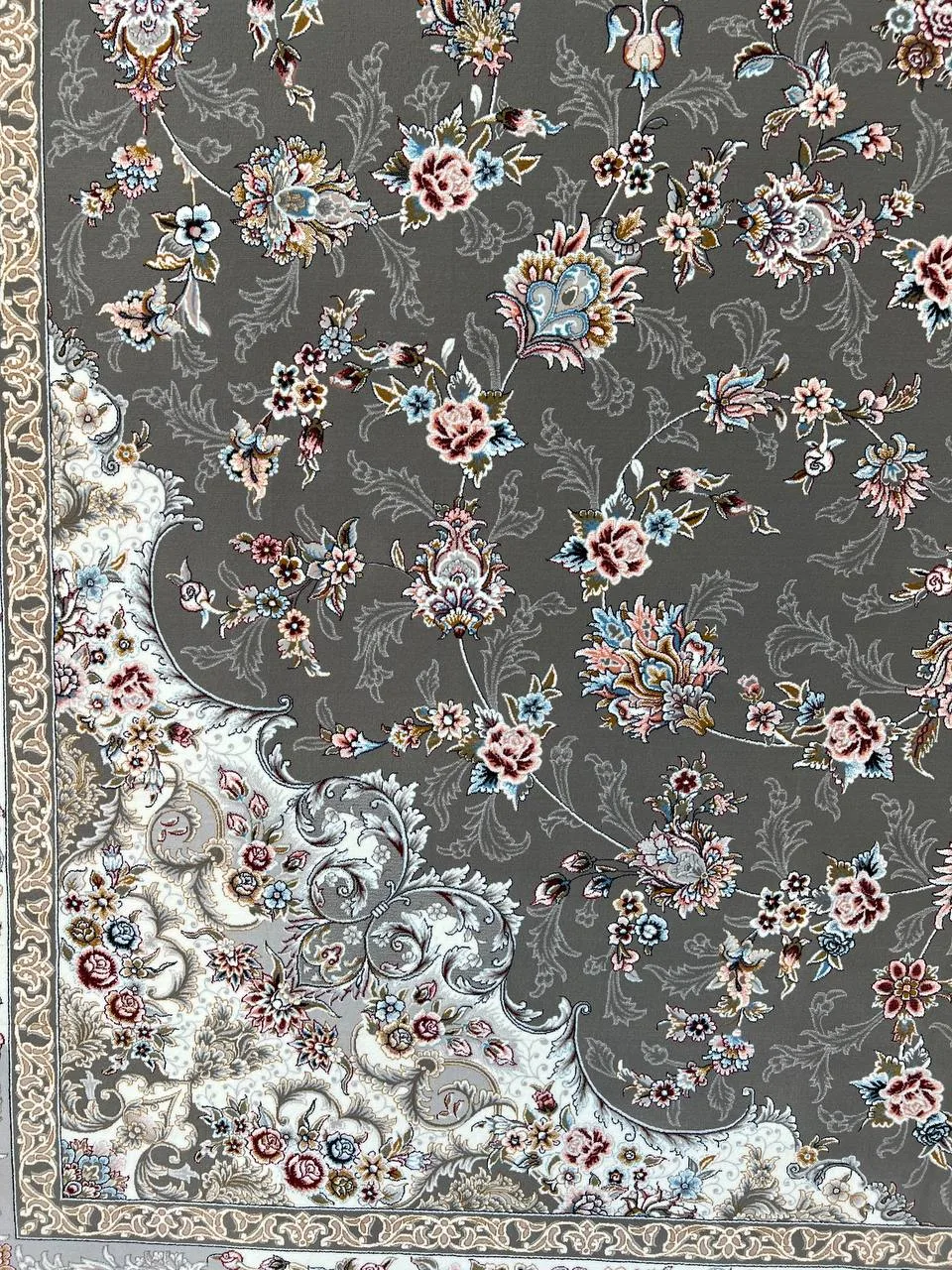 فرش 1200 شانه نقشه افسون زمینه دودی