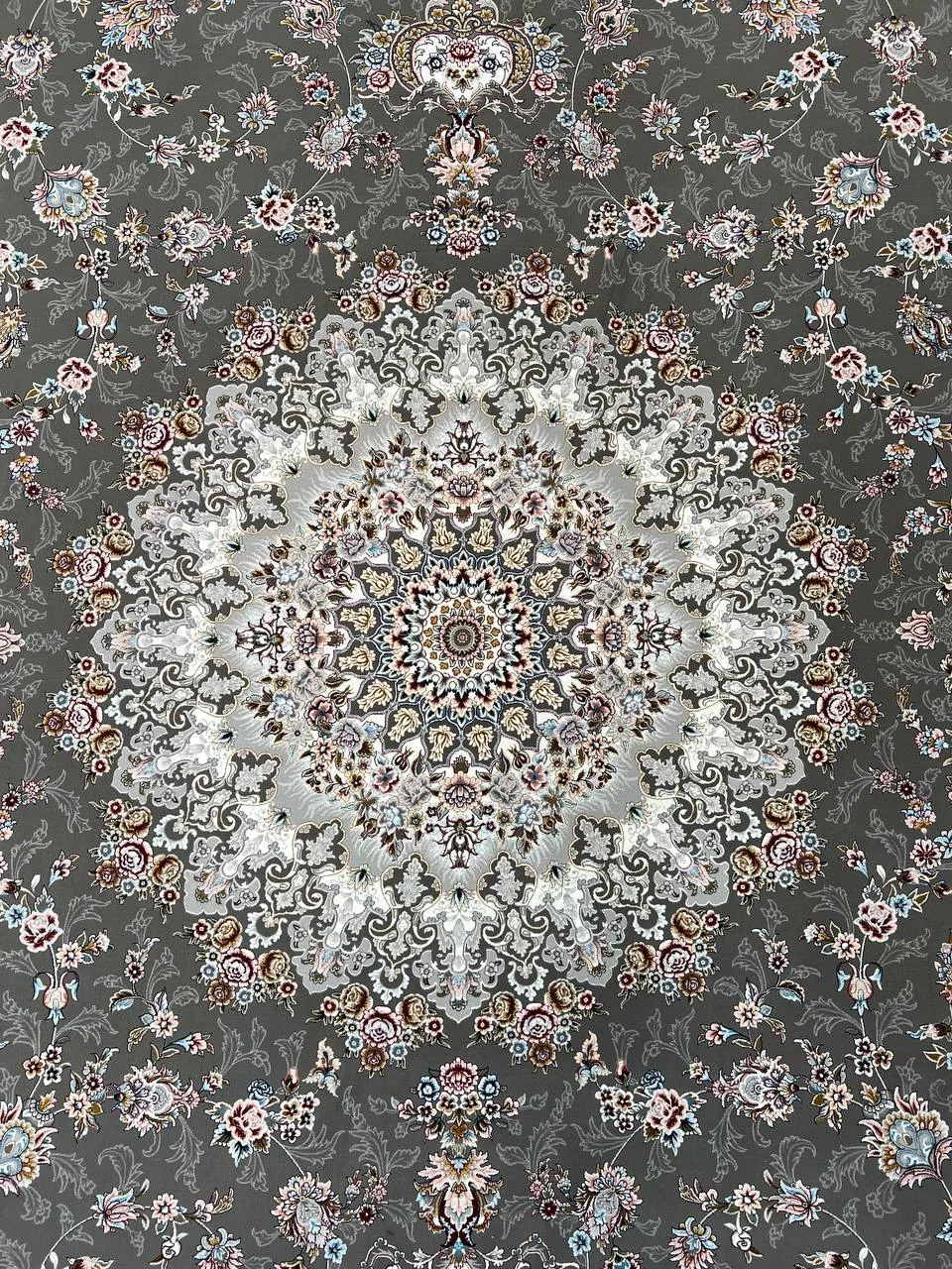 فرش 1200 شانه نقشه افسون زمینه دودی