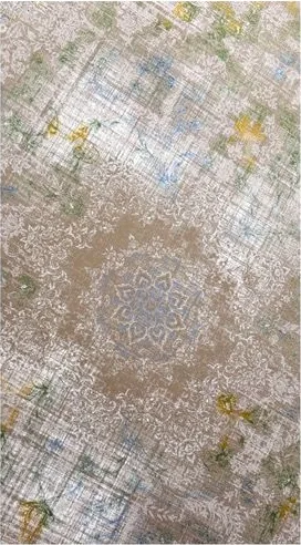 فرش ۱۲۰۰ شانه نقشه وینتیج هما زمینه نسکافه ای