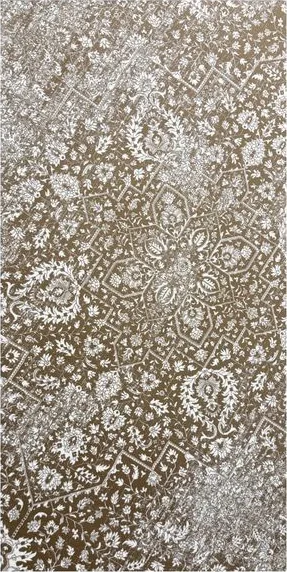 فرش ۱۲۰۰ شانه نقشه وینتیج پارلا زمینه نسکافه ای
