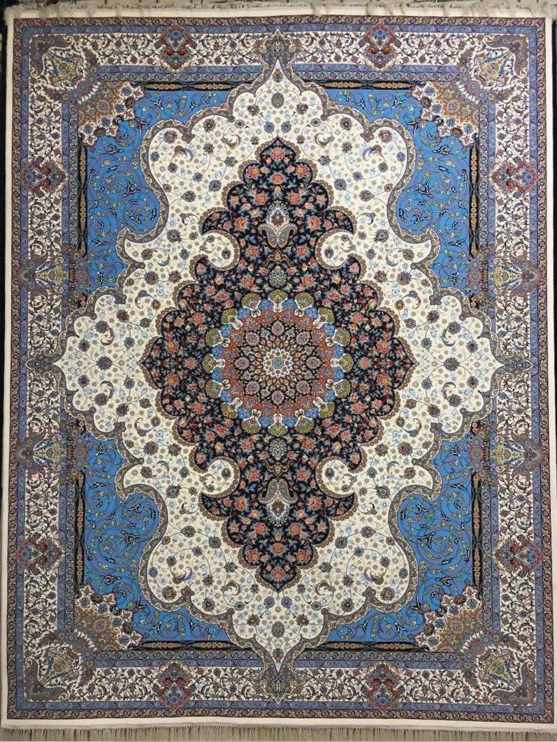فرش 1200 شانه نقشه شبستان زمینه کرم