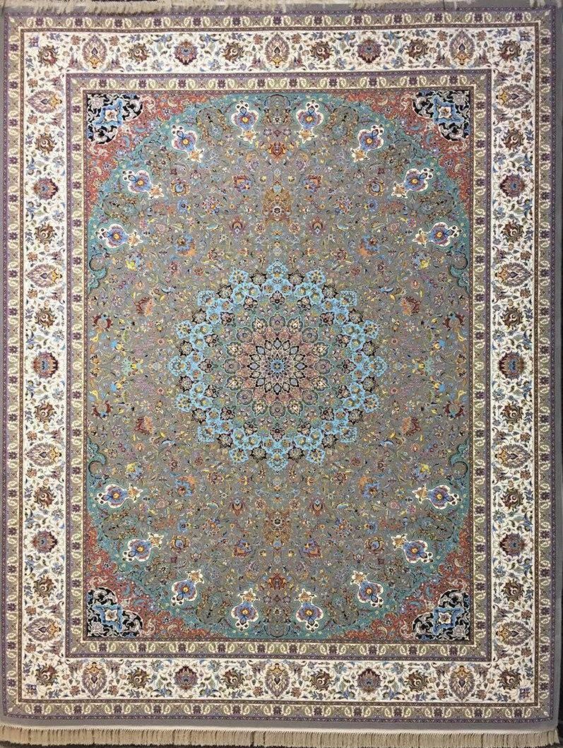 فرش 1200 شانه نقشه صاحبقران زمینه ترمه ای