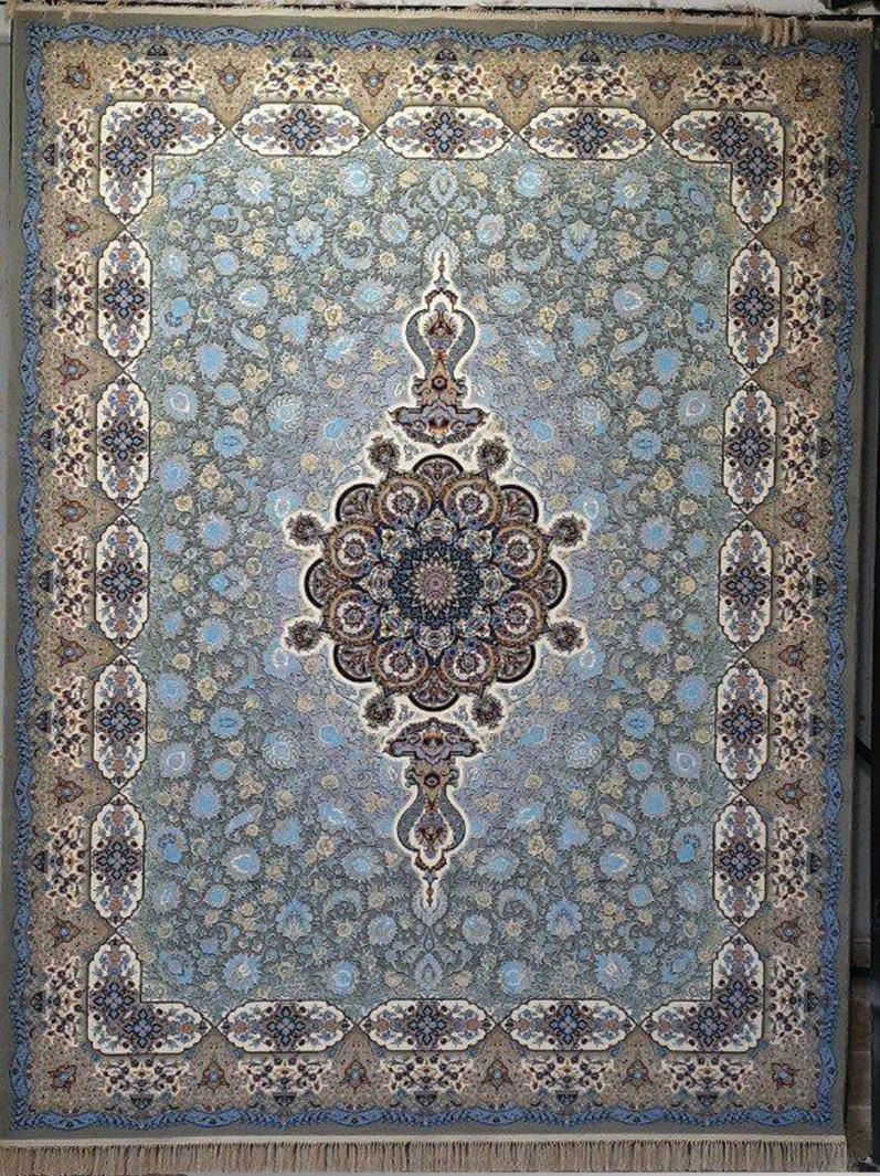 فرش 1200 شانه نقشه فرنگیس زمینه ترمه ای