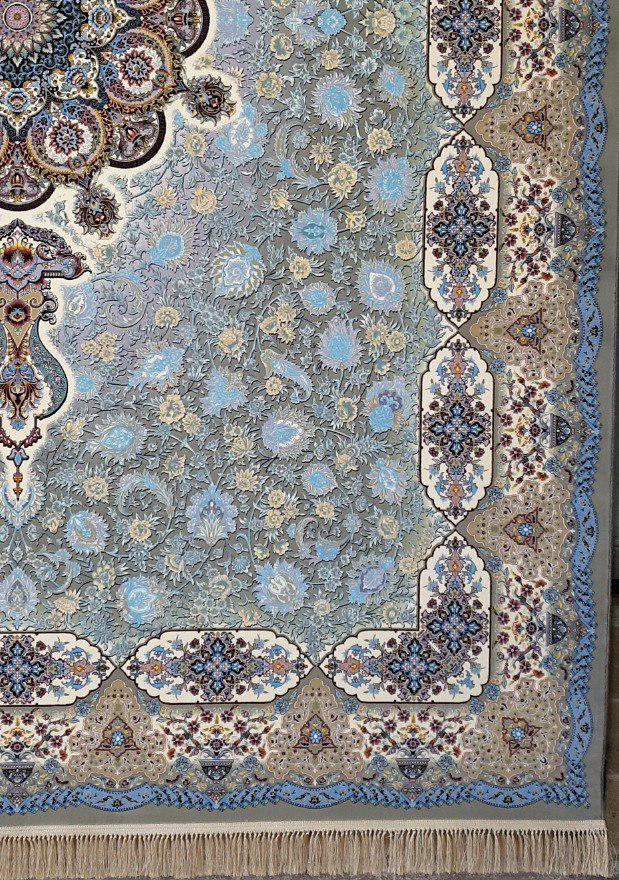 فرش 1200 شانه نقشه فرنگیس زمینه ترمه ای
