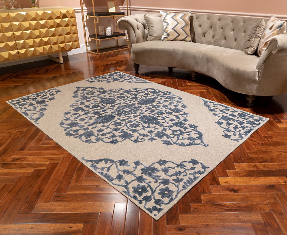Blue Carpet Ideal for Modern Decor