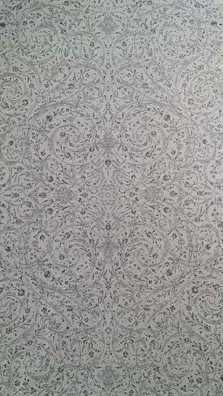 فرش 1000 شانه کف برجسته نقشه افشان سوزان زمینه سیلور 2
